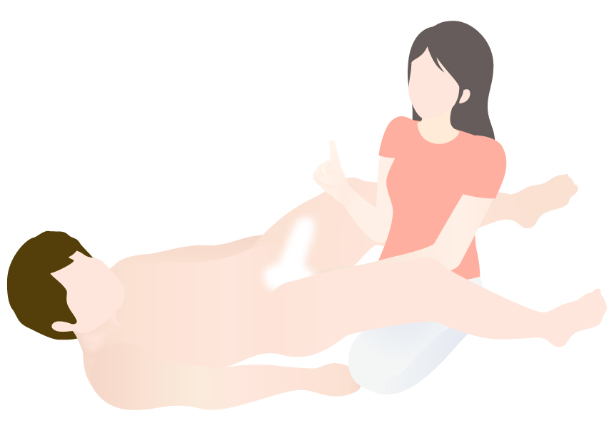 ドライオーガズム、前立腺開発を行う男性と接客する女性